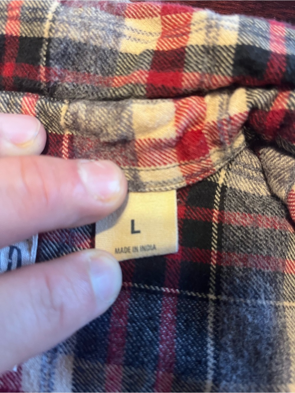 Red head Men's Plaid Button-Down Shirt - Red, Blue, White - Picture 4 of 5